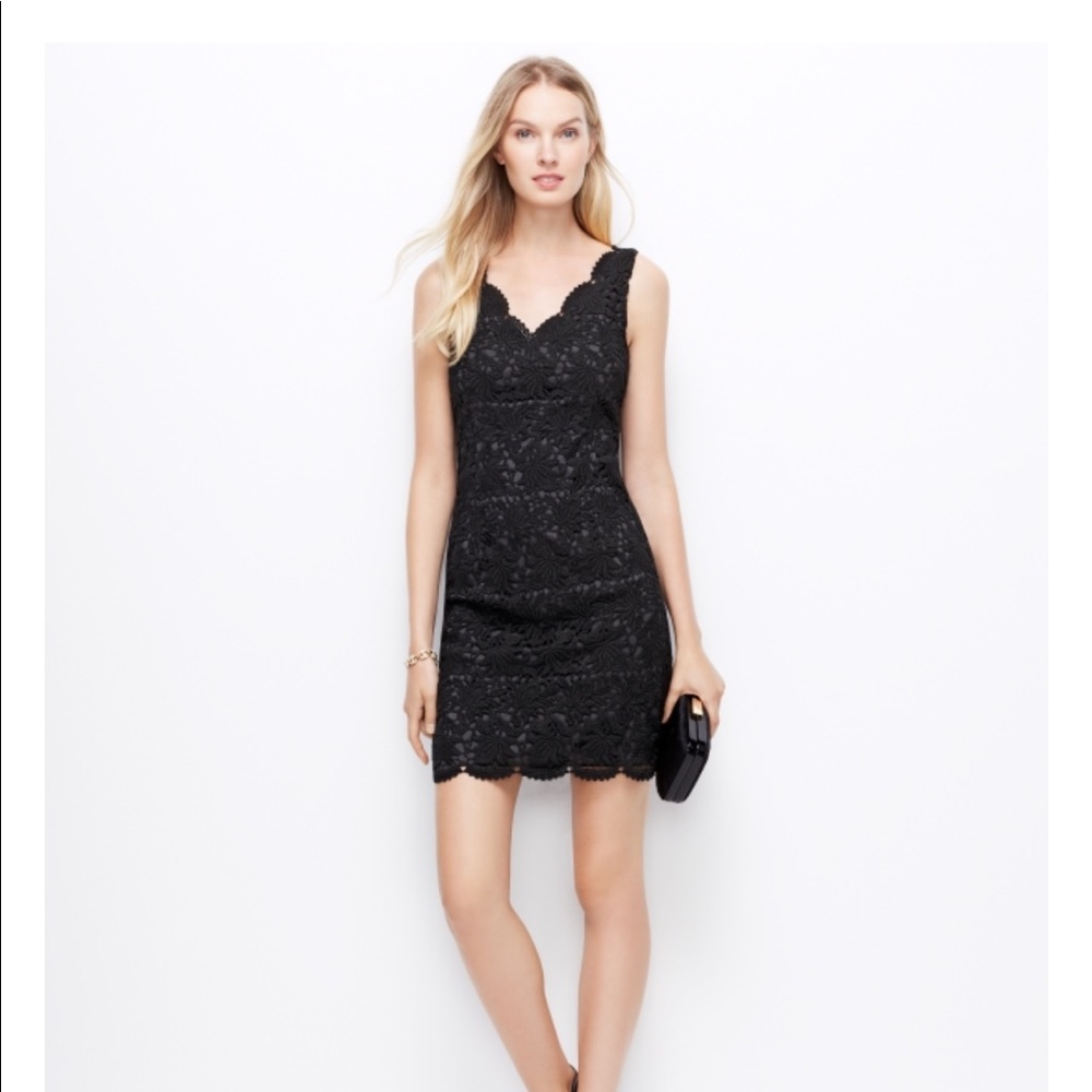 Ann Taylor Black Lace Dress